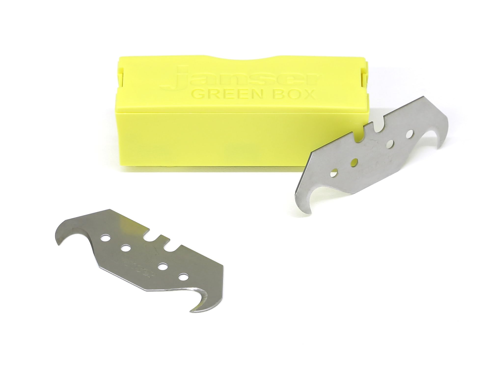 Profi Teppichmesser-Set Janser Green Knife + 20 Haken- & 20 Trapezklingen