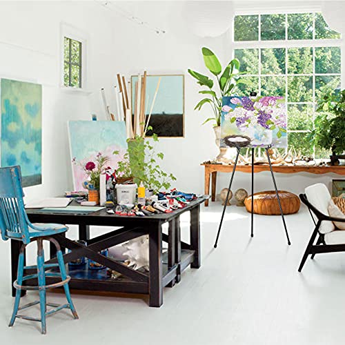 Certbuy 2 Pack 63 Inch Folding Easel For Signs Steel Black Easel Stand For Display Tripod Easels Adjustable Instant Easel Arts & Crafts Easels Stand For Wedding Sign Painting Pictures Poster #TOP5