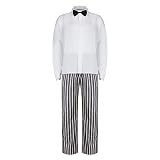 1920s Costume Mens Gangster Stripe Blazer Pants Shirt Necktie Halloween Family Suit for Men 3XL