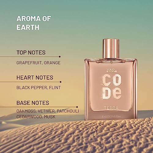 Image of WILD STONE CODE Terra Fresh Eau De Parfum Spray For Men, 8Ml|Luxury Long Lasting Fragrance For Classy, Mature And Sleek Personality|Premium Perfume For Men