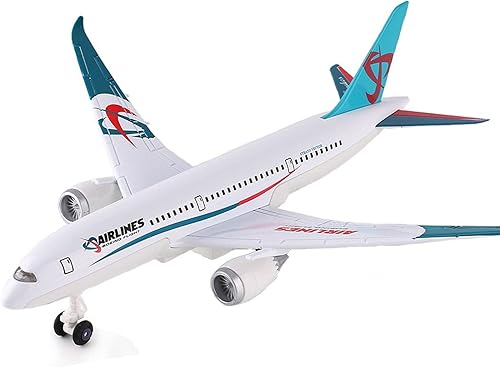 OTONOPI Airplane Toys Bump and Go Airlines Die Cast Metal Modelo Avión Juguete con Luces y Sonidos para Niños Azul Claro