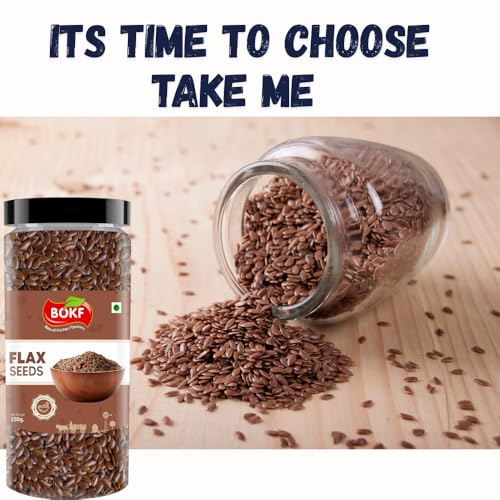 Image of BOKF Pumpkin Seeds + Flax Seeds Combo Pack | Natural & Raw Superfoods | Rich in Omega-3, Protein & Fiber | Healthy Snacking & Weight Management Seeds
