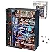 Kugel aus  günstig Kaufen-Robotime 3D Puzzle Erwachsene Murmelbahn Letzte Stadt Modellbausatz Bausatz Holzpuzzle, Kugelbahn LED Leuchtendes Dunkel, Gaming Schreibtisch Dekor Geschenke für Männer, MR01S