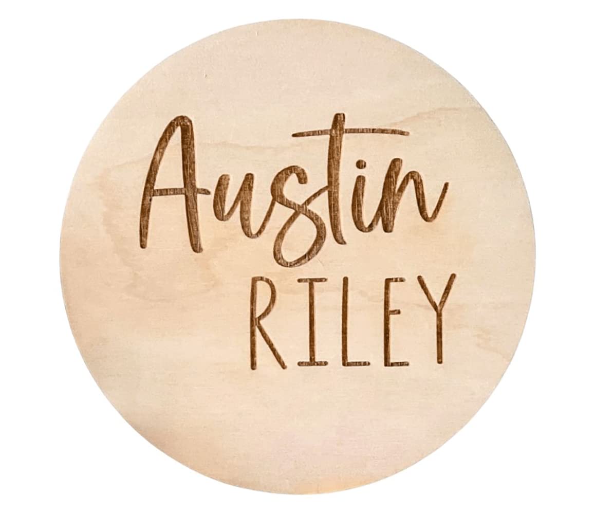 Personalized Newborn Announcement Sign for Hospital - Single Sided - Wooden Birth Announcement Sign - Name Baby Announcement Sign Customized Gender Neutral (Single Sided Name Only)