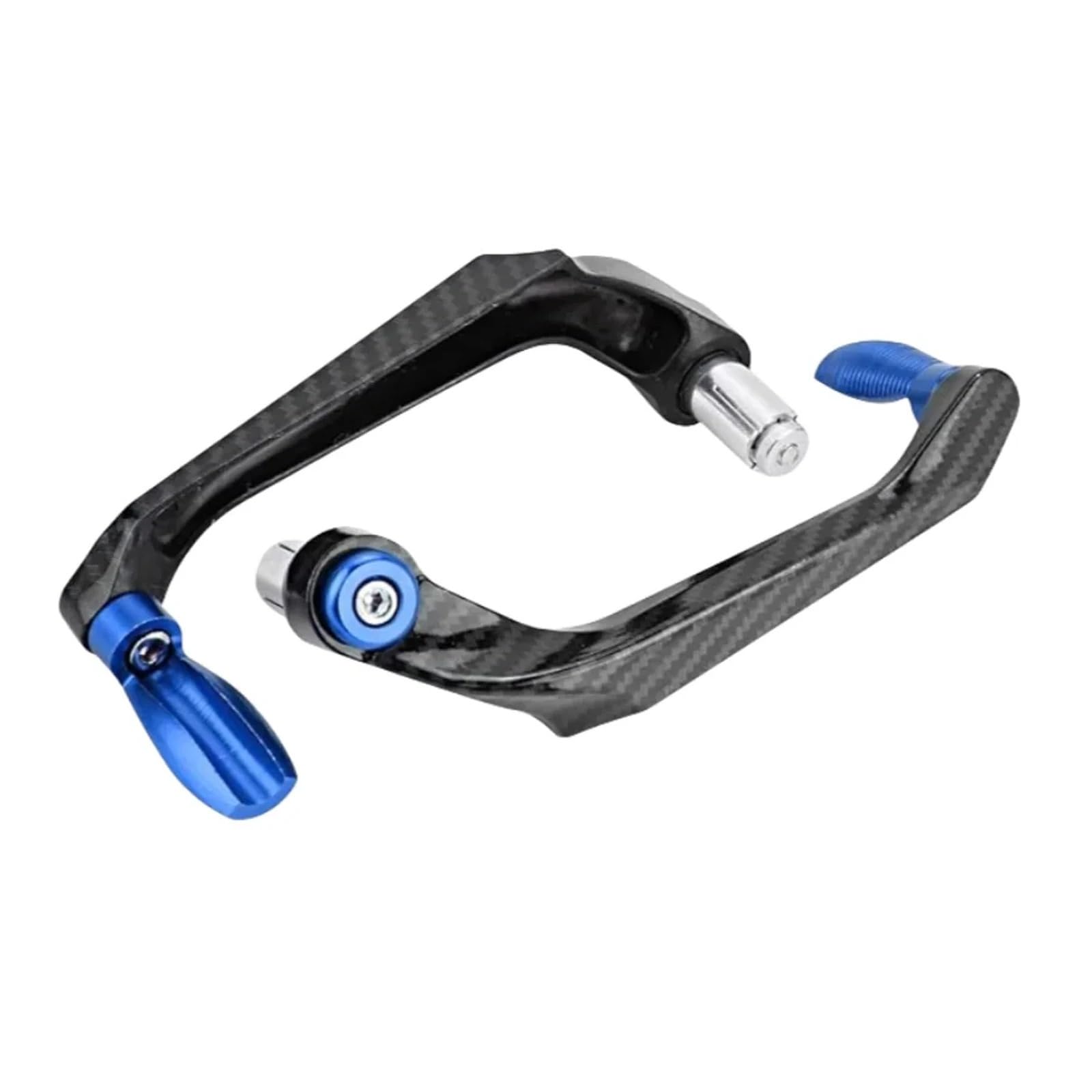 NOAUQWTV Motorcycle CNC Aluminum Alloy Handlebar Brake Clutch Lever Hand Guard Protector Modification Handguard(Blue)