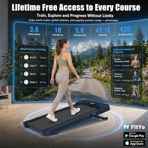 Image of PACEROCKER Walking Pad Treadmill for Home & Office, 9-Level 12% Auto Incline, 450 lbs Capacity, Built-in Bluetooth Speaker, Compact Under Desk Treadmill for Walking & Hiking