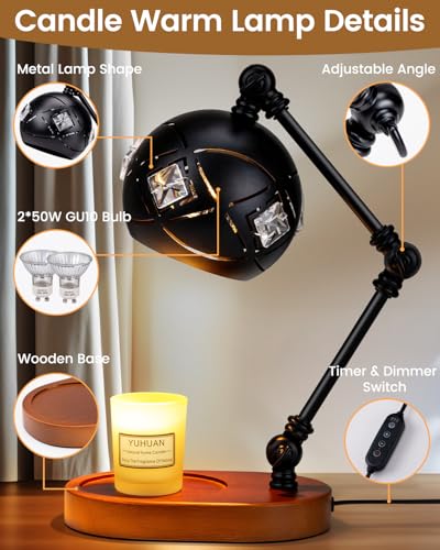 Electric Candle Warmer Lamp with Timer and Adjustable Dimming – Ideal Gift for Women and Home Decor