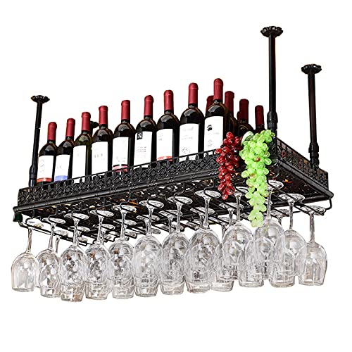 Porte-bouteille de vin vintage suspendu pour optimiser l'espace bar