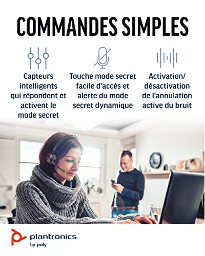 Plantronics Voyager Focus 2 UC casque sans fil + station de charge (Poly) – Active Noise Cancelling (ANC), longue durée… - Les Beatles, Paul McCartney, John Lennon, RIngo Starr, George Harrison Plantronics Voyager Focus 2 UC casque sans fil + station de charge (Poly) - Active Noise Cancelling (ANC), longue durée… – Image 6