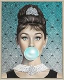 Kare Design Leinwandbild Muse Bubble Diva, Mehrfarbig, Wandbild, Wandkunst, teilweise Handarbeit, mit Rahmen, 50x40 cm