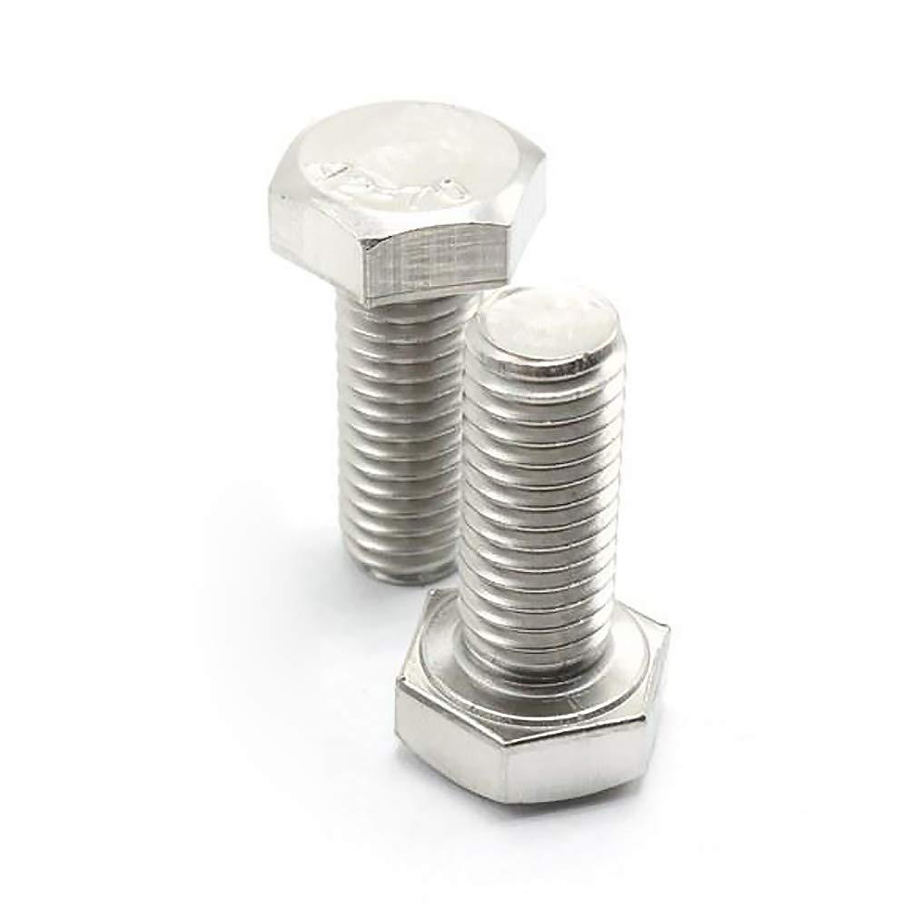 M8 x 10 mm Vollgewinde EDELSTAHL-Sechskant Schrauben, 10 Stück de