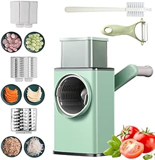 Rotary Cheese Grater,Upgraded Potato Slicer With Handle For Cheese Potato Hash Brown, Walnut, Nut, Carrot Garlic