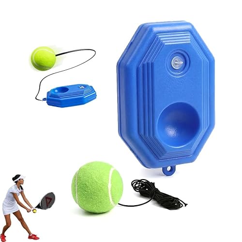 TAQIYEZ Tennis Ball Training Baseboard, 2026 New Tennis rebounder with Weighted Base, Portable Tennis Trainer Ball with String, Multifunctional Tennis Solo Practice kit for Backyard (#B,1set)