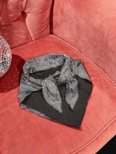 MakeMeChic Women's Rhinestone Scarves Glitter Party Y2K Headscarf Bandana Accessories4