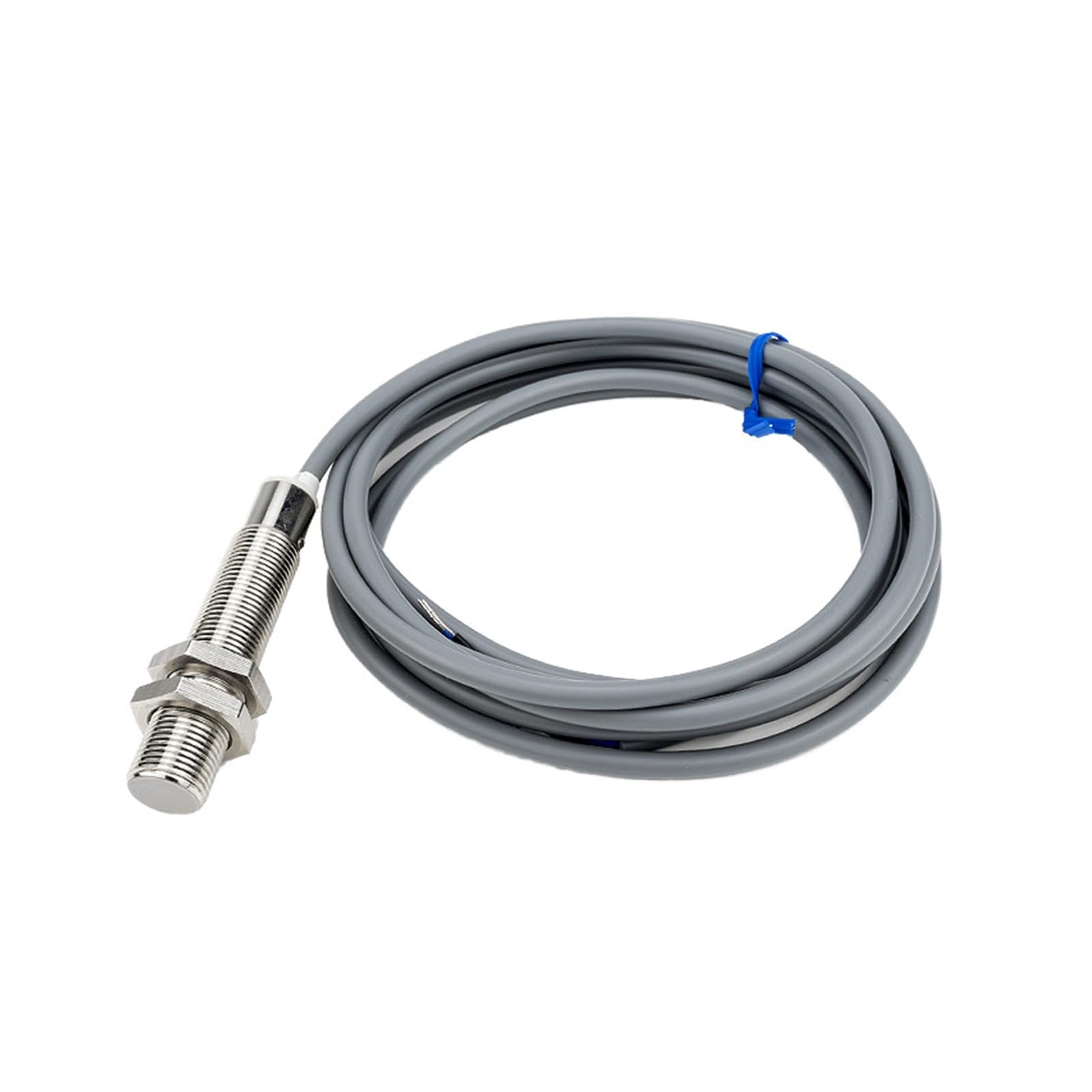 PXQCHAVLN M12 Capacitive Proximity Sensor Adjustable 2-4mm NPN and PNP Output Metal Sensing Switch(M12-Flush- NPN NO-3MM)