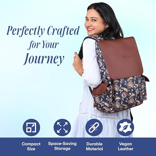 Image of Protecta Prisma Floral Printed Laptop Backpacks for Women and Men Fits 16Inch MacBooks Water-Repellent Bag for Office Collage and Travelling Print Padded Sleeve Lightweight Durable Design 18L