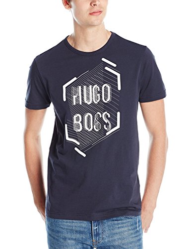 BOSS Green Men's Classic Logo T-Shirt, Night Watch, Medium