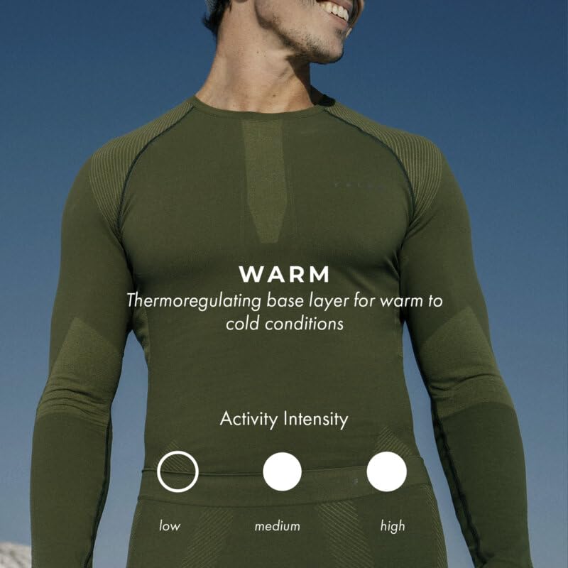 FALKE Men's Warm Crew Neck Base Layer Top, 1 Piece3