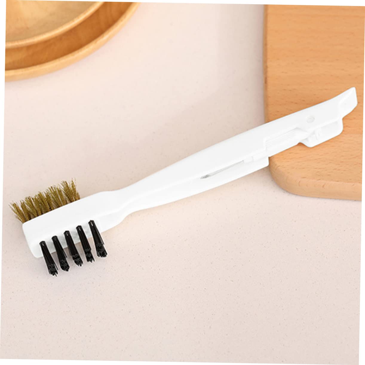 NOLITOY Gas Stove Wire Brush Stiff Bristle Cleaning Scrub Brush for Kitchen Multi Purpose Stove and Scraper for Removing Grease and from Stove Tops and Gaps