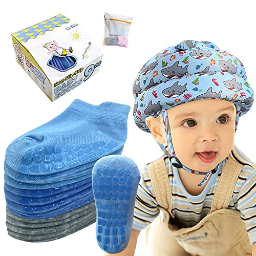 Image of Bundle: Baby Helmet and Toddler Socks with Grippers