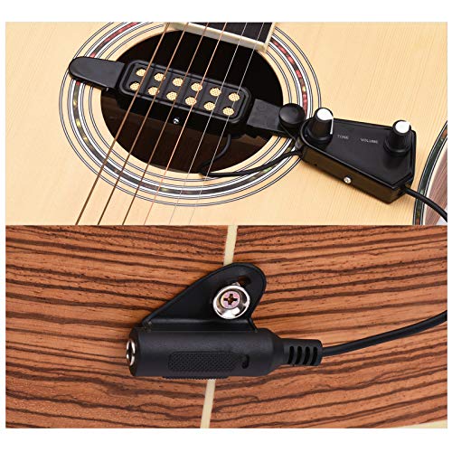 Cigooxm Sistema de captação magnética passiva de captação de violão acústico com controle de volume