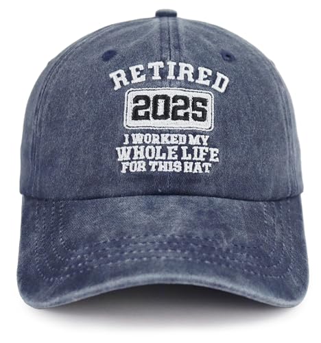Image of Retired 2025 2026 I Worked My Whole Life for This Hat for Men Women, Adjustable Embroidered Retirement Baseball Cap