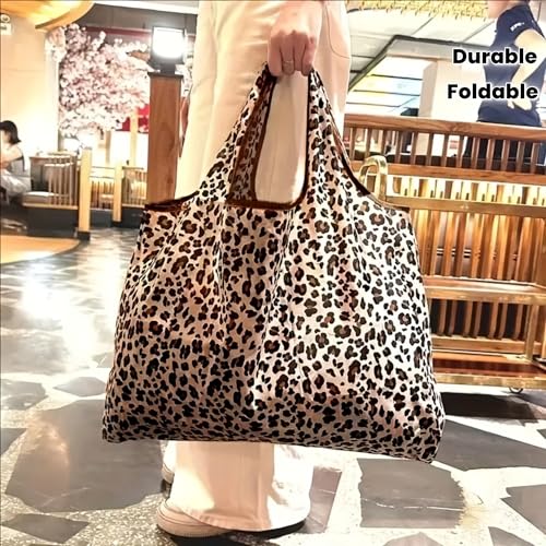 Bolso grande para mujer estampado leopardo capacidad amplia miniatura 2