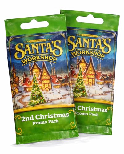 Elf Creek Games Santas Workshop: Second Christmas Promo Pack Expansion for Santas Workshop Board Game Includes 6 Starting Toy Cards & Olive the Other Reindeer | Family Strategy Game Add-On