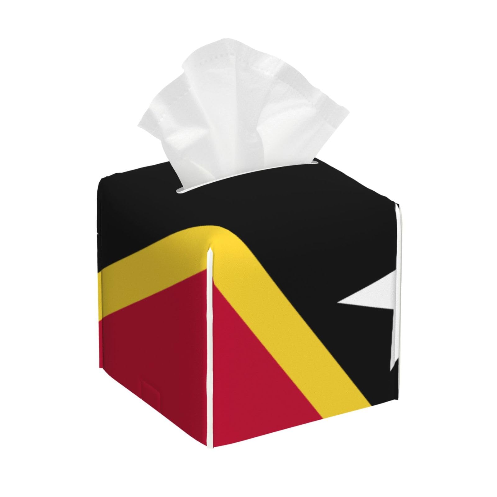 Saint Kitts and Nevis Flag Square PVC Tissue Box Cover Modern Decorative Holder for Bathroom Vanity