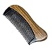 Pettine di Legno Pettine Per Capelli In Legno Di Sandalo Verde Naturale - Nessun Pettine In Legno Di Corno Di Bufalo Nero A Denti Fini Statico