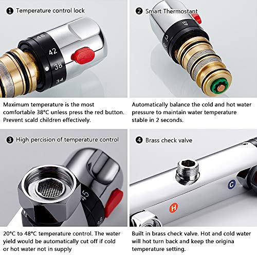 Grifo-Termostatico-DuchaMezclador-Termostato-de-Ducha-Grifo-Monomando-con-Boton-de-Seguridad-de-38–C-Bano-Cabezal-de-Ducha-Cromado-para-Ninos-Seguridad Grifo-Termostatico-DuchaMezclador-Termostato-de-Ducha-Grifo-Monomando-con-Boton-de-Seguridad-de-38–C-Bano-Cabezal-de-Ducha-Cromado-para-Ninos-Seguridad