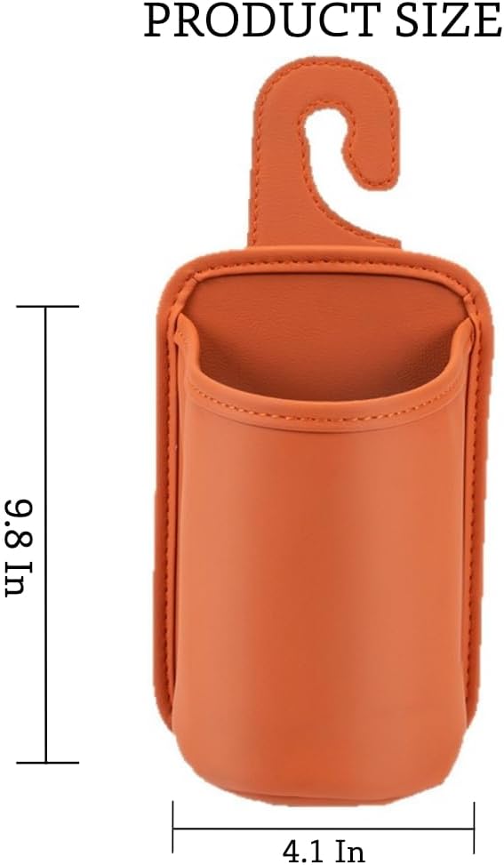Portavasos para asiento de carro 2 piezas de piel Nappa miniatura 5
