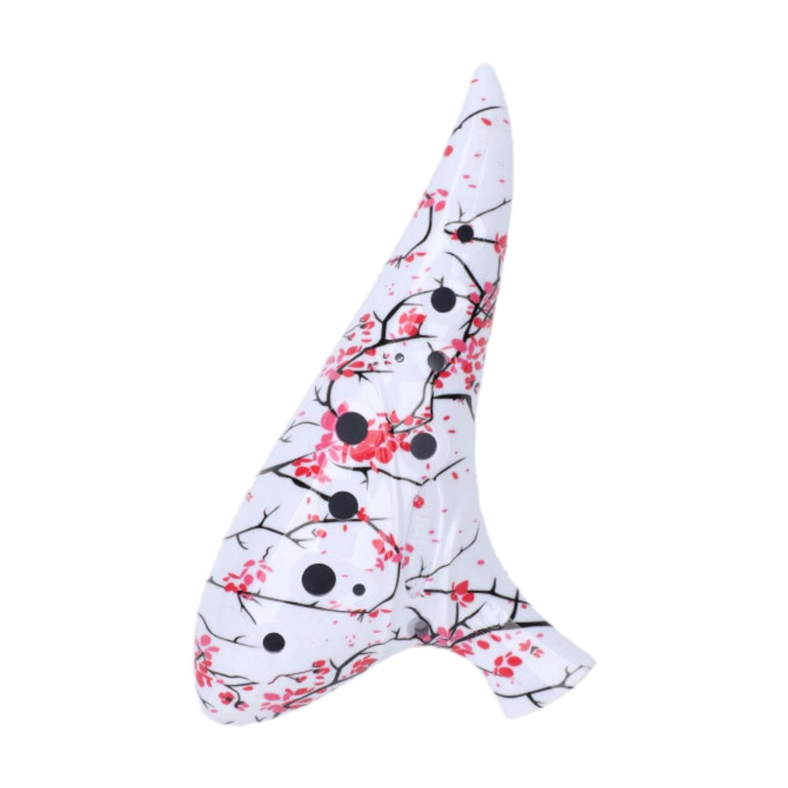 DuskHaven Ocarina Alto En Do, 12 Trous, Instrument de Musique En Résine, Artisanat Robuste et Portable, Accessoire Léger, Convient Aux Débutants et Aux Adultes, Rouge