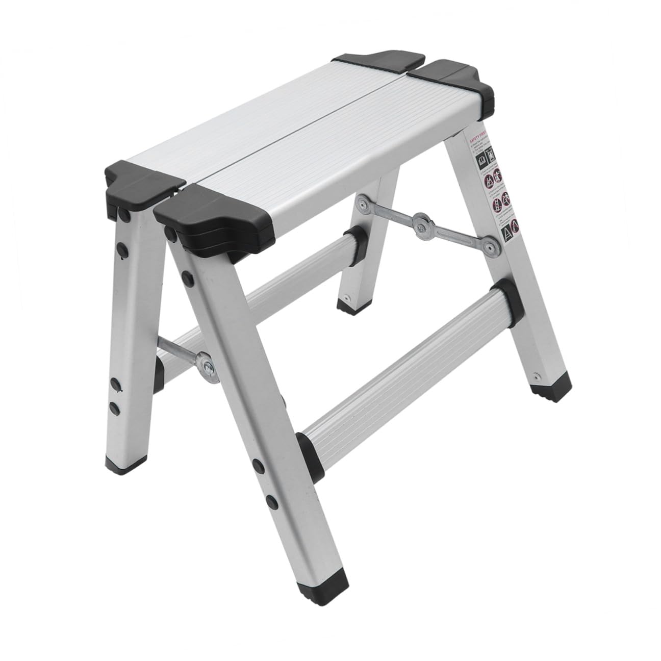 Toyvian Scala Pieghevole in Lega di Alluminio Sedile da Trekking, Sgabello Pieghevole Portatile per Pesca e Attività Outdoor, Sedia Multifunzione Leggera per Casa, Ufficio e Campeggio