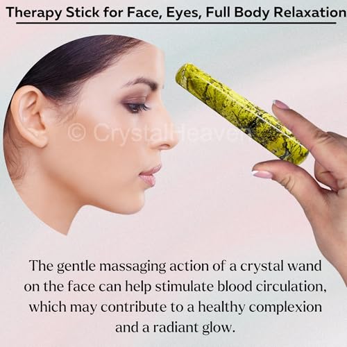 Image of Green Opal Crystal Wand - Smooth Crystal Wand for Energy Healing, Chakra Balancing, Meditation and Home Decor - Crystals and Healing Stones for Gift