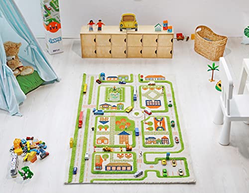 Image of IVI 3D Play Rugs, Traffic Green, 39 x 59 inches