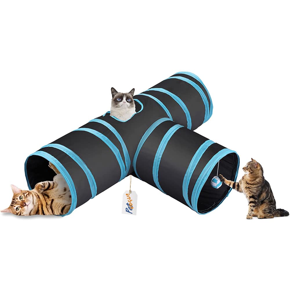 PetVogue Cat Tunnel Tube Cat Tunnels For Indoor Cats 3 Way Collapsible, Kitten Tunnel Bored Cat Pet Toys With Peek Hole Ball For Kitty, Puppy, Rabbit, All Life Stages, Cat Tunnel Theme (B09J582BD4) Amazon Price History, Amazon Price Tracker