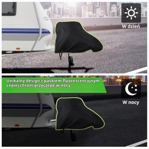 URAQT Osłona przyczepy kempingowej, wodoodporna, trwała osłona przyczepy kempingowej 420D, wodoodporna, odporna na deszcz i kurz, 94 * 65cm