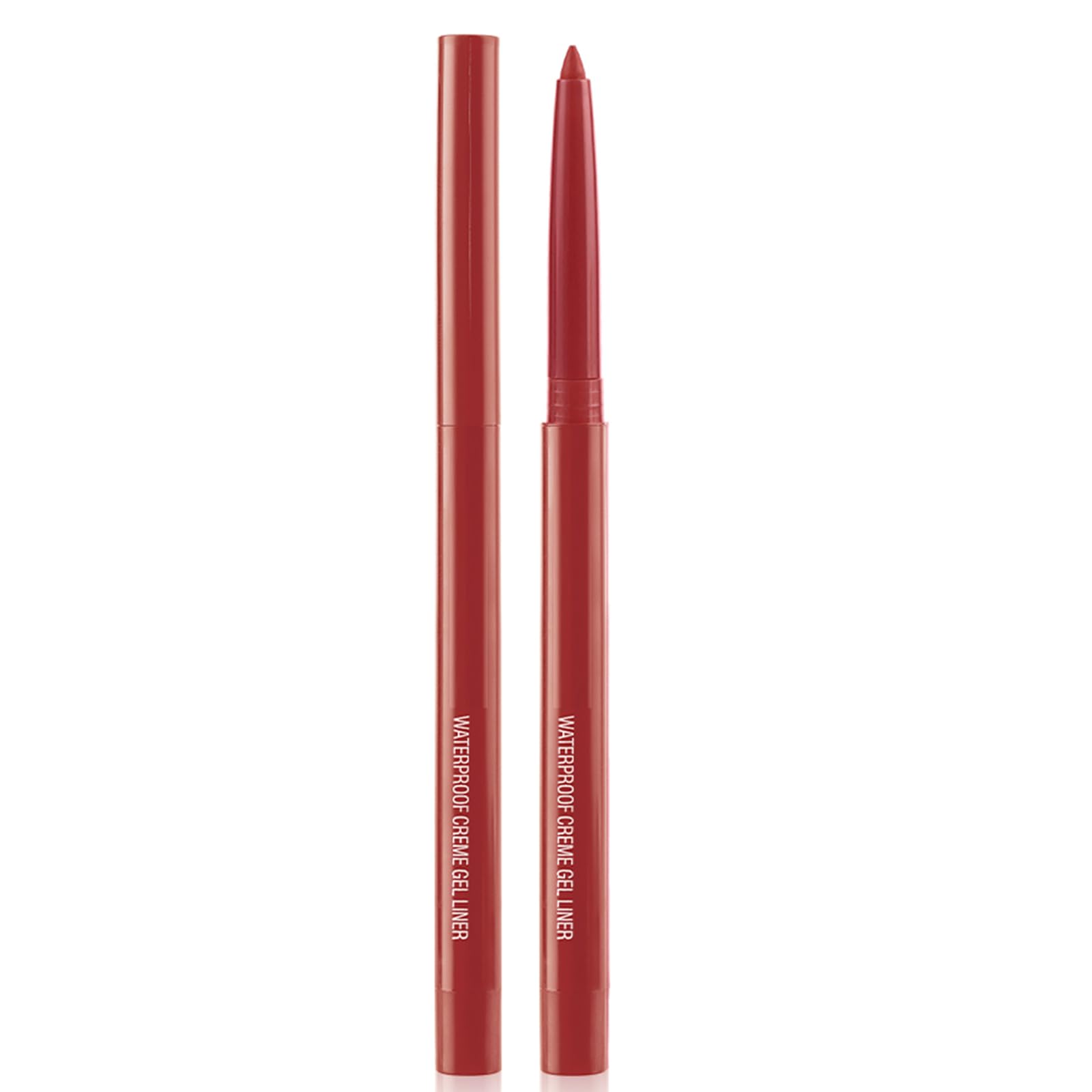 DekRion Eyeliner Pencil, Waterproof Eyeliner Long-lasting, Red-Shine Eyeliners, High-Pigmented Colorful Eyeliners Easy To Use Eye Liner Pen for Women