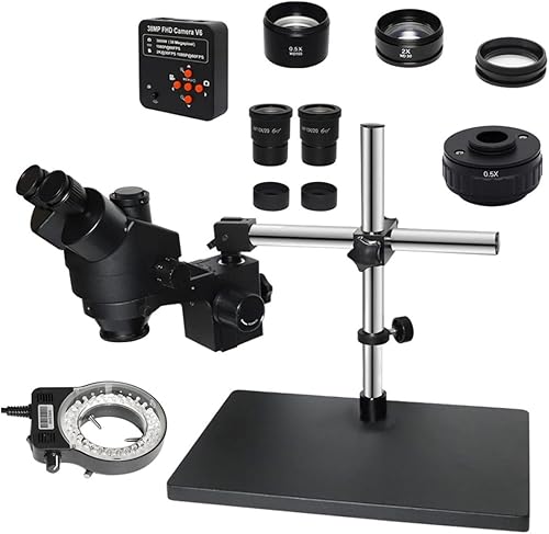 Kit de accesorios para microscopio, 38 MP H_DMI digital USB 3.5X-90X simul-Focal Trinocular estéreo, microscopio de la industria para reparación de