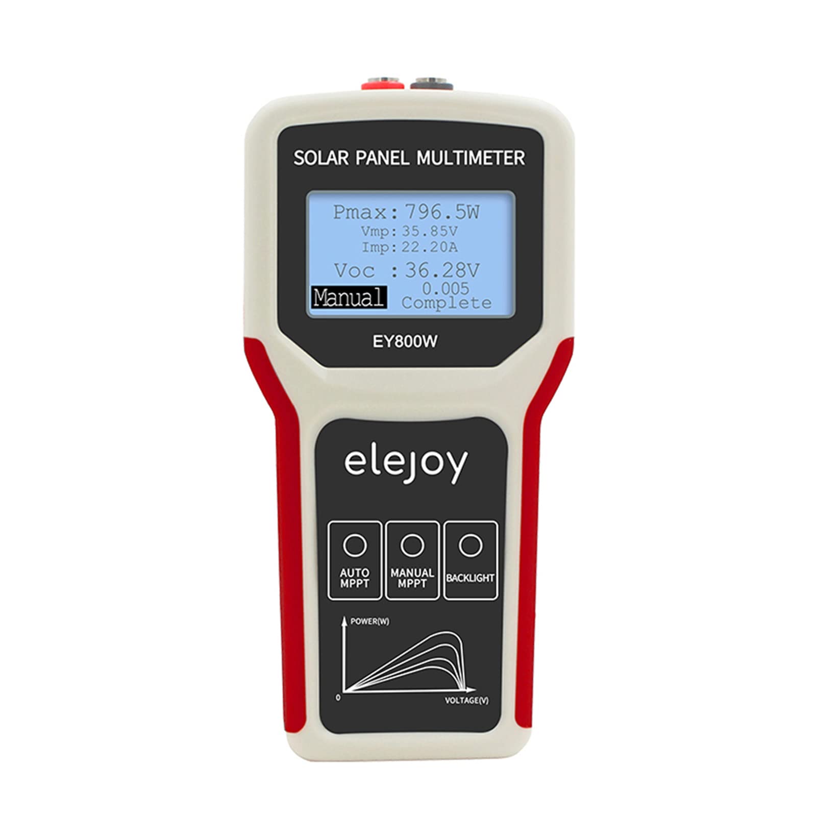 Portable Handheld Photovoltaic Panel Multimeter Auto/Manual MPPT Detection Solar Panel MPPT Tester with LCD Backlight Display Open Circuit Voltage Testing Tool Multiple Safety Protections-image-36