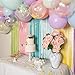 Pastel Balloon Garland Kit - Macaron Balloon Arch Kit for Parties - Small and Large Balloons Gold Confetti Mint Pink Balloons - Balloon Column