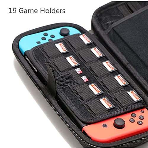 Soyan Carry Case & Screen Protectors Compatible With Nintendo Switch (Black) #TOP4