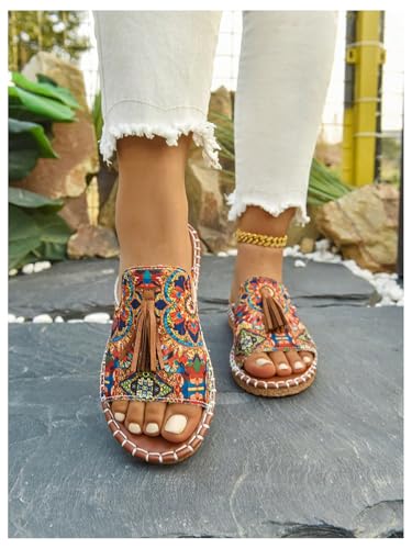 Verdusa Women's Boho Sandals 2025 Casual Summer Flat Sandals4