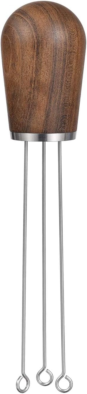 ZuelnoteEspresso Coffee Stirrer, Wood Handle Needle Type Coffee Distribution Tool-Professional Espresso Barista Coffee Tamper Distributor (Huanghuali Rosewood)