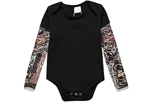 Toddler's Mesh Tattoo Sleeves Bodysuit: The Ultimate Style Statement