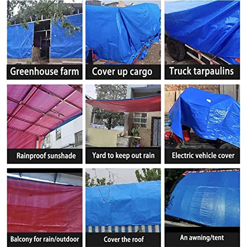 Bâche imperméable bleue 2x1,5 m multifonctionnelle robuste avec œillets intégrés - 8