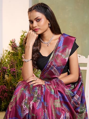 Image of Garden Vareli Art Silk Abstract Print Saree