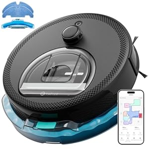 LEFANT Saugroboter mit Wischfunktion M330 Pro, 5000 Pa Staubsauger Roboter Lasernavigation, 190° PSD-Hindernisvermeidung, 150 Minuten Laufzeit, WiFi/Alexa/APP, Ideal für Tierhaare & Teppiche, Grau