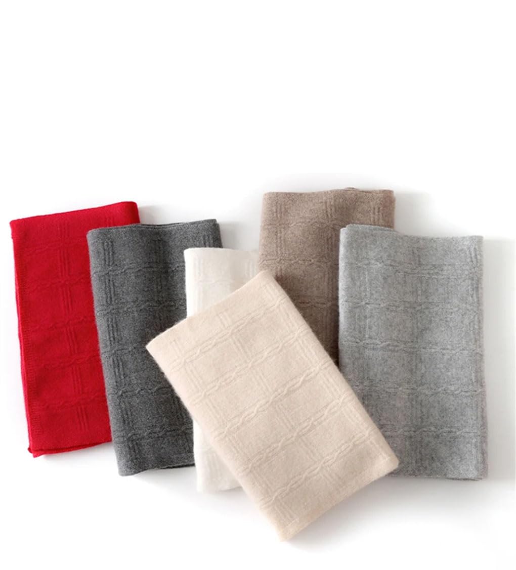 Sciarpa da donna in cashmere, scialle caldo, tinta unita, sciarpa calda e morbida